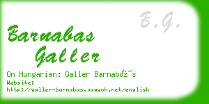 barnabas galler business card
